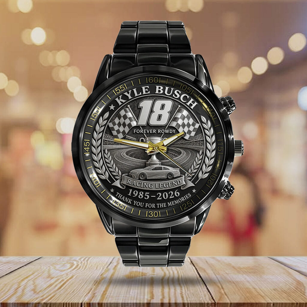 Kyle Busch Black Stainless Steel Watch - TANTN23162