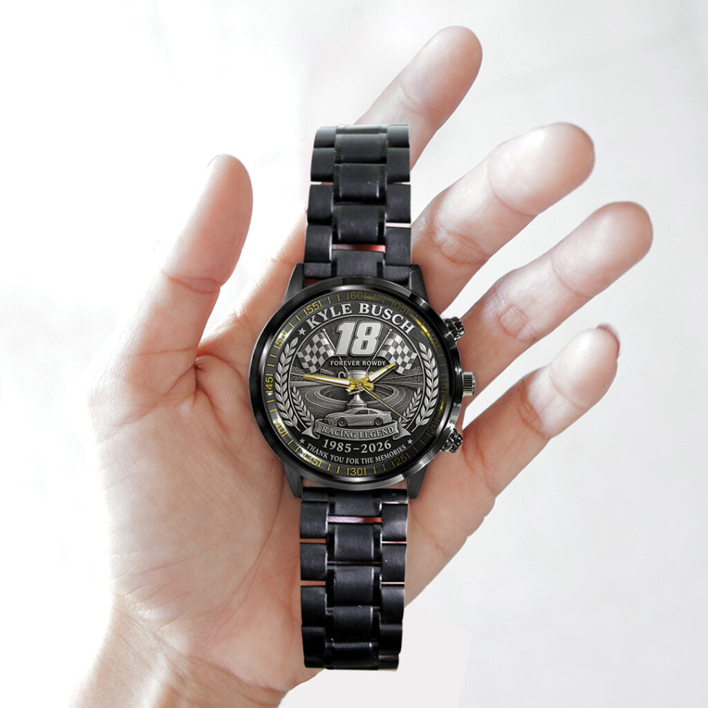 Kyle Busch Black Stainless Steel Watch - TANTN23162