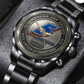 Kyle Larson NASCAR Cup Series Champions Black Stainless Steel Watch - TMTHU1933