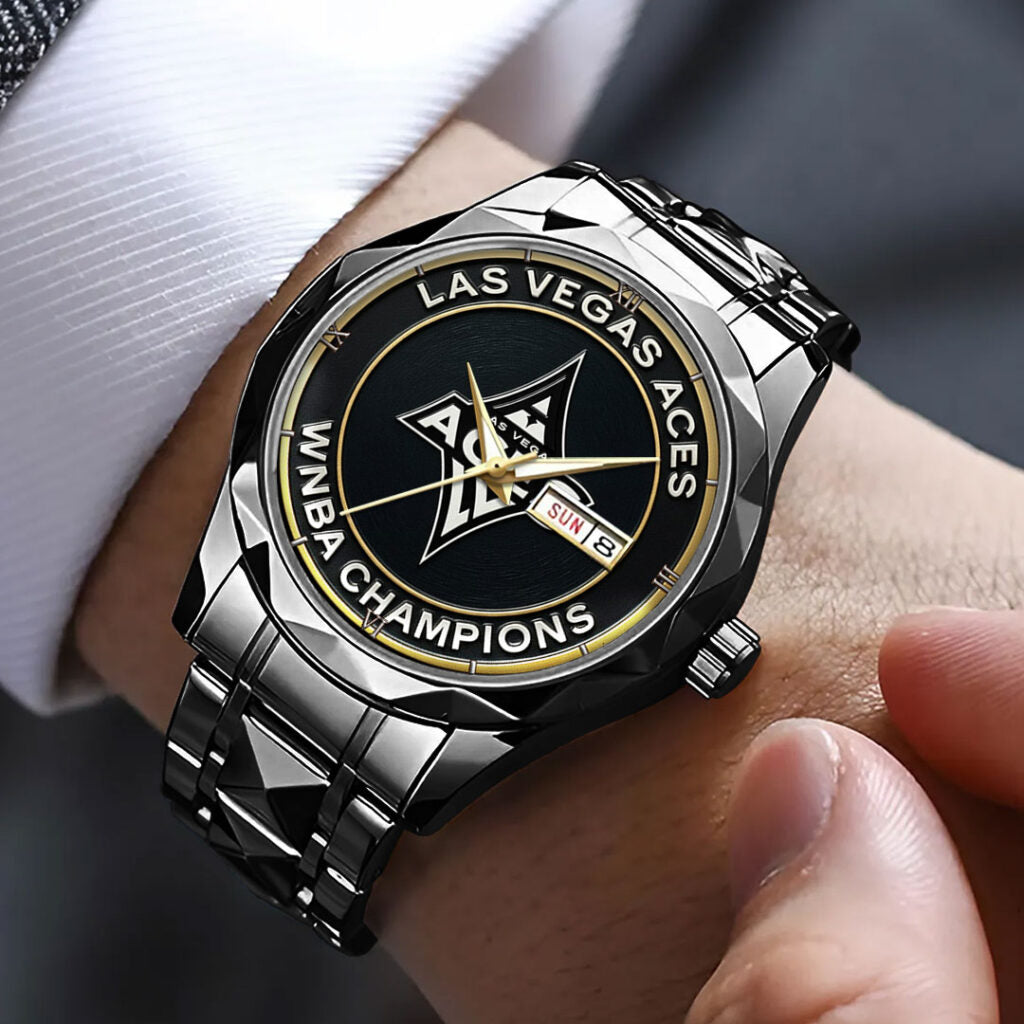 Las Vegas Aces 2025 WNBA Champions Alloy Luxury Quartz Watch - TMTHU1446