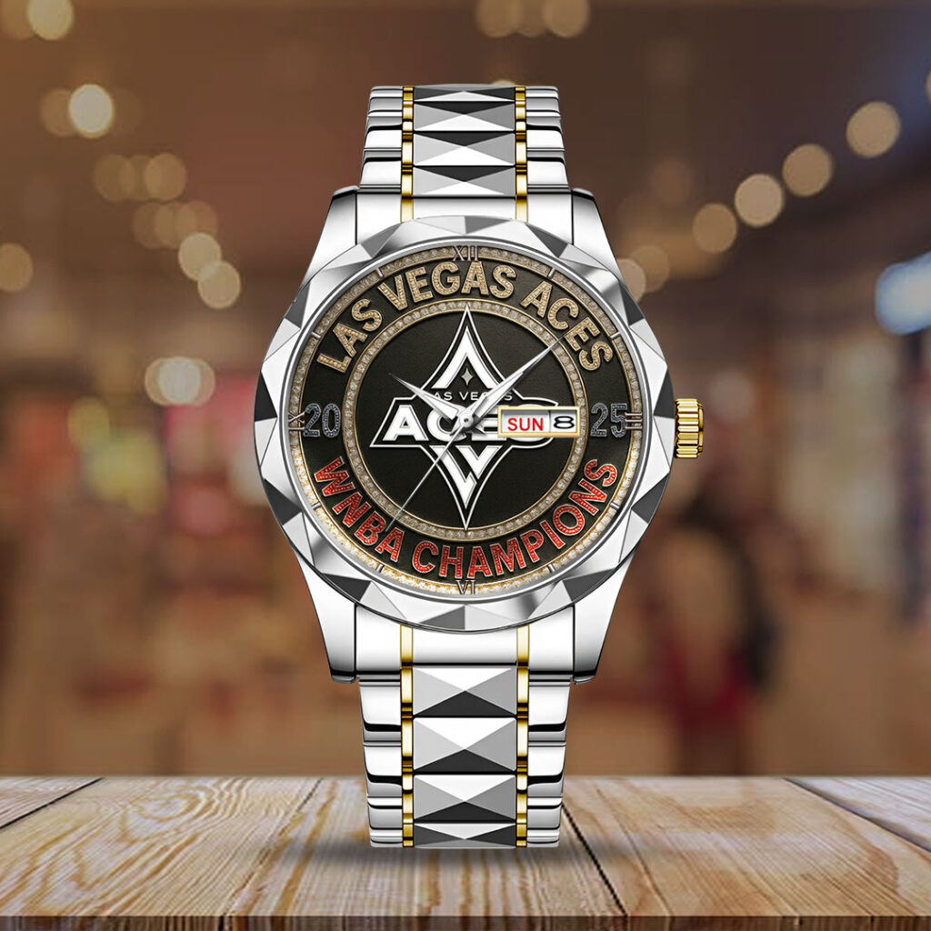 Las Vegas Aces WNBA Champions 2025 Alloy Luxury Quartz Watch - TMTHU1470