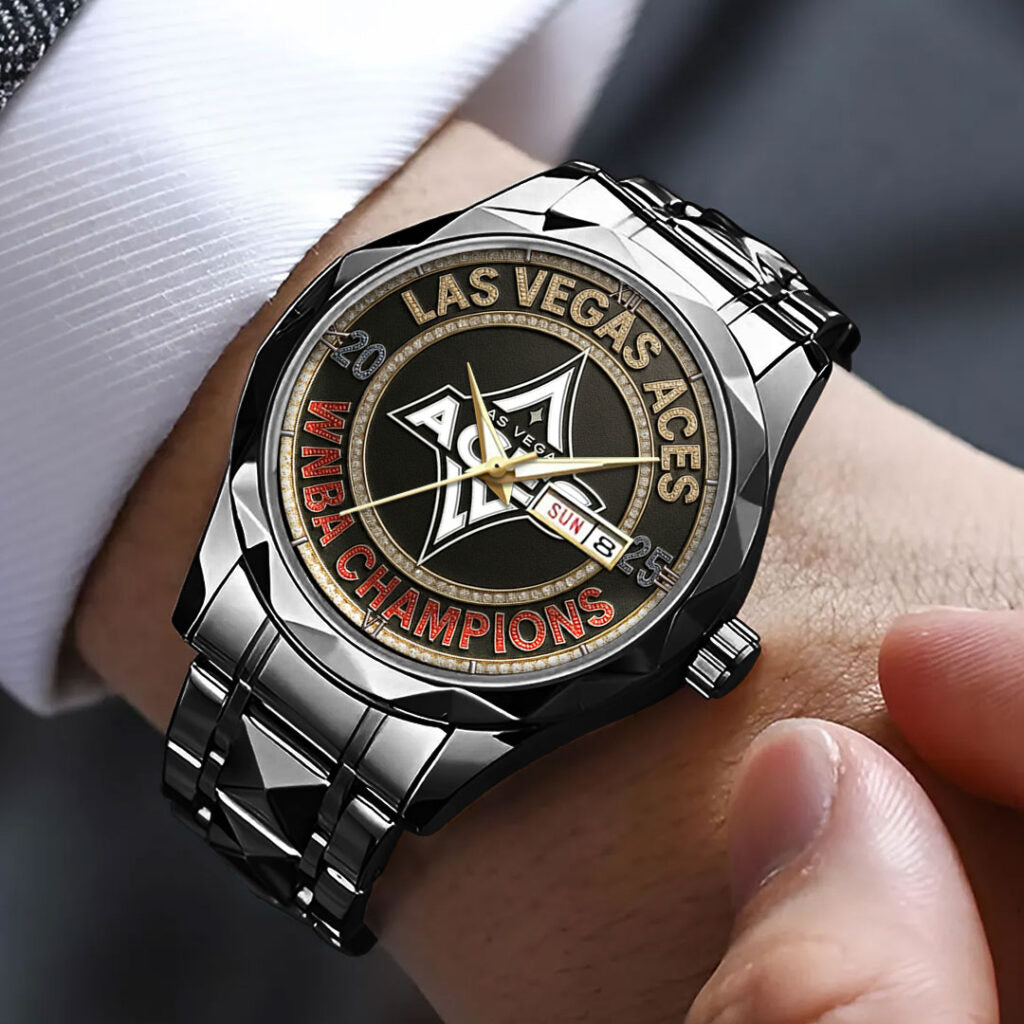 Las Vegas Aces WNBA Champions 2025 Alloy Luxury Quartz Watch - TMTHU1470