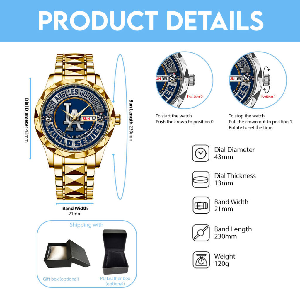 Los Angeles Dodgers World Series 2025 Alloy Luxury Quartz Watch - TMTHU1666