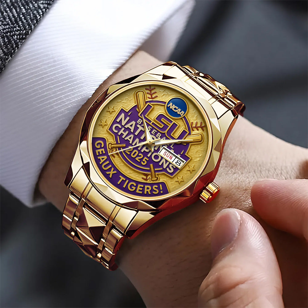 LSU Tigers Baseball Alloy Luxury Quartz Watch - TANTN 14047