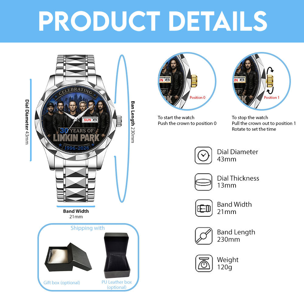 Linkin Park 30th Anniversary Alloy Luxury Quartz Watch - TANTN24656