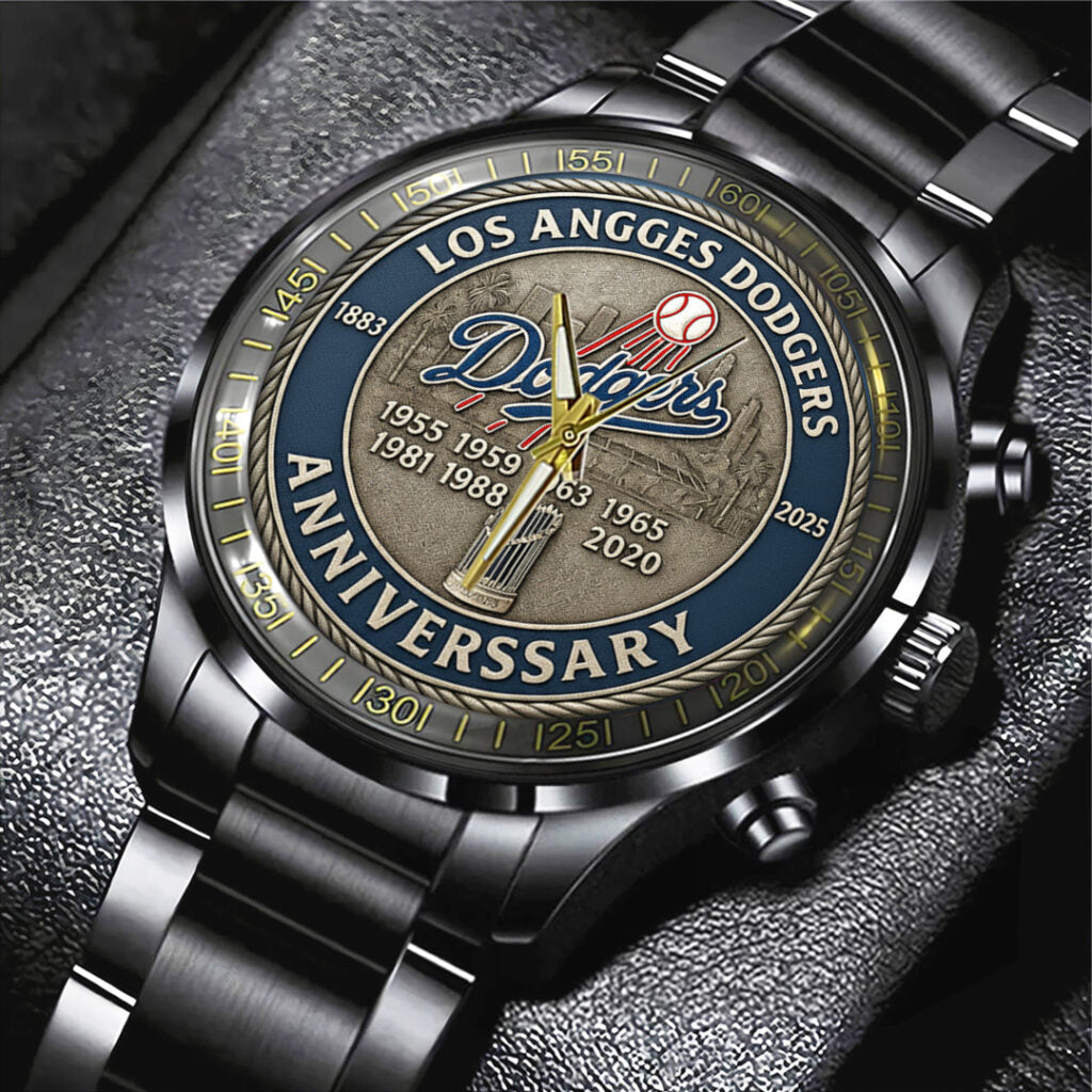 Los Angeles Dodgers 2025 Black Stainless Steel Watch - TANTN16144