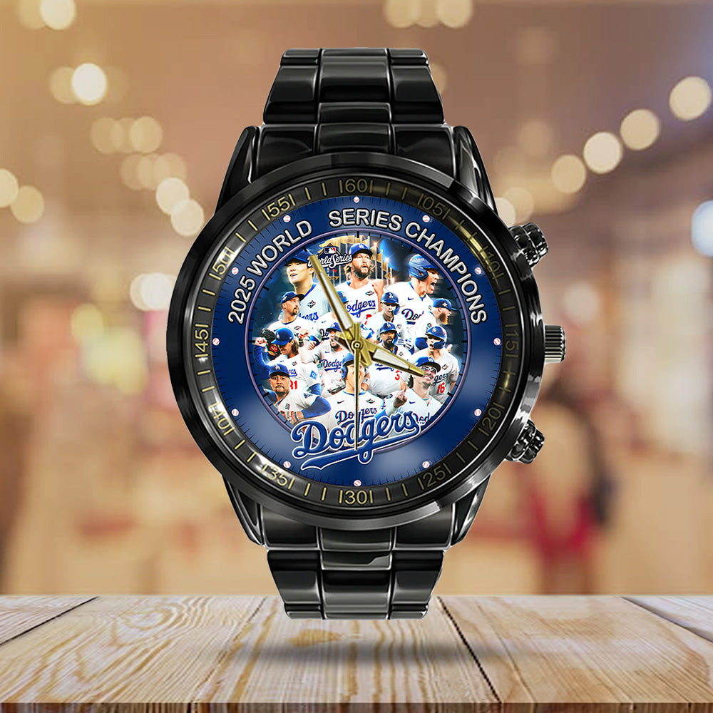 Los Angeles Dodgers World Series 2025 Black Stainless Steel Watch - TANTN18256