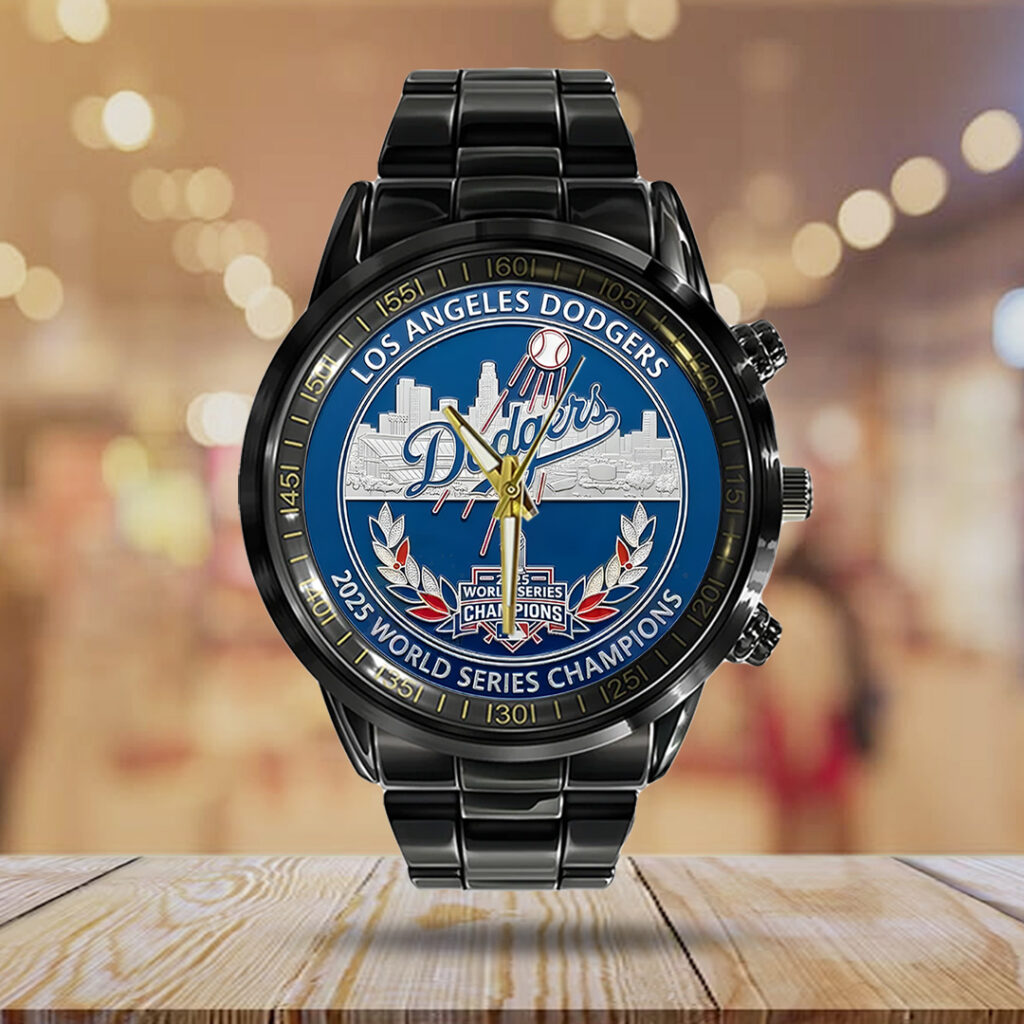 Los Angeles Dodgers World Series 2025 Black Stainless Steel Watch - TANTN18570