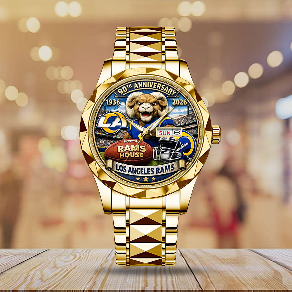Los Angeles Rams 90th Anniversary Alloy Luxury Quartz Watch - MAITM14512