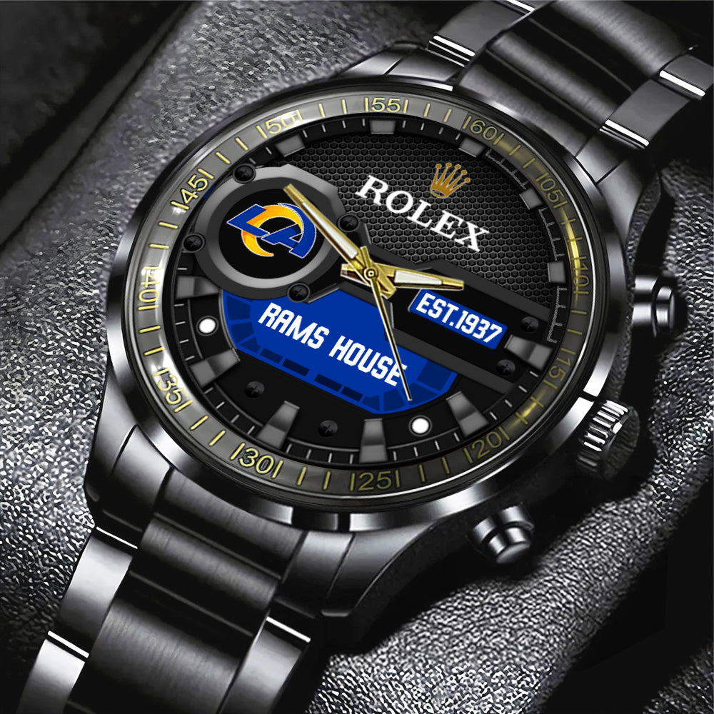 Los Angeles Rams x Rolex Black Stainless Steel Watch - MAITM13213