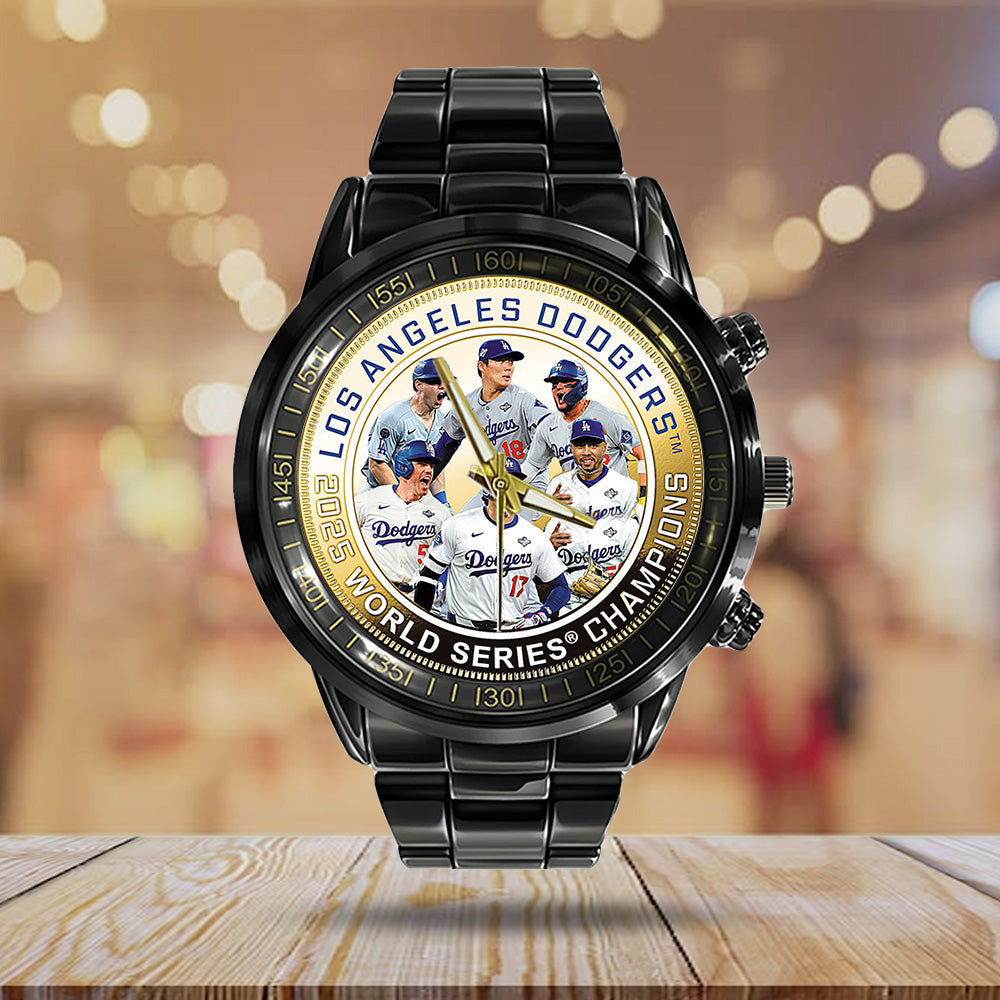 Los Angeles Dodgers World Series 2025 Black Stainless Steel Watch - TANTN18368