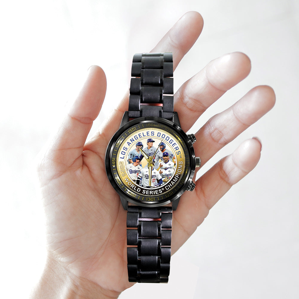 Los Angeles Dodgers World Series 2025 Black Stainless Steel Watch - TANTN18368