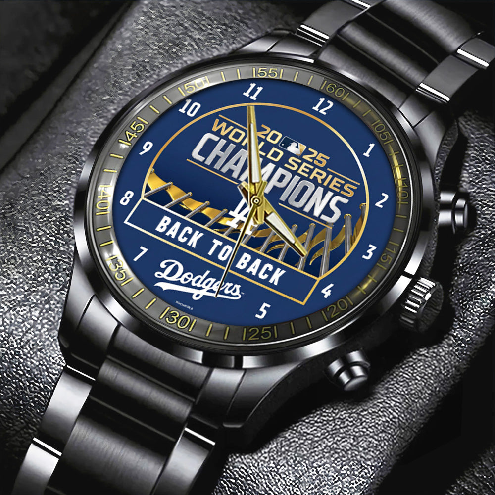 Los Angeles Dodgers World Series 2025 Black Stainless Steel Watch - TANTN18859
