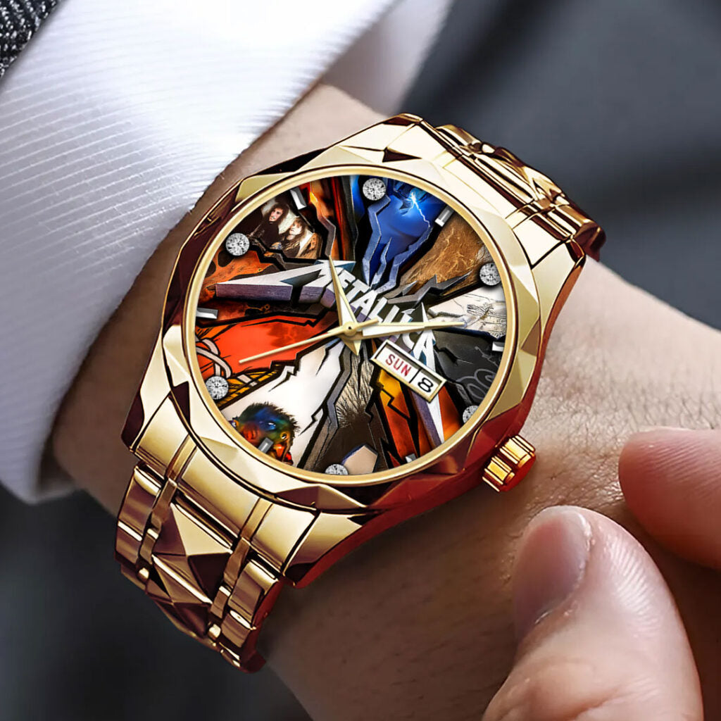 Metallica Alloy Luxury Quartz Watch - TMTHU 038