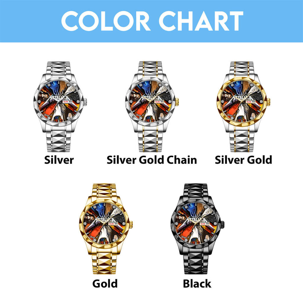 Metallica Alloy Luxury Quartz Watch - TMTHU 038