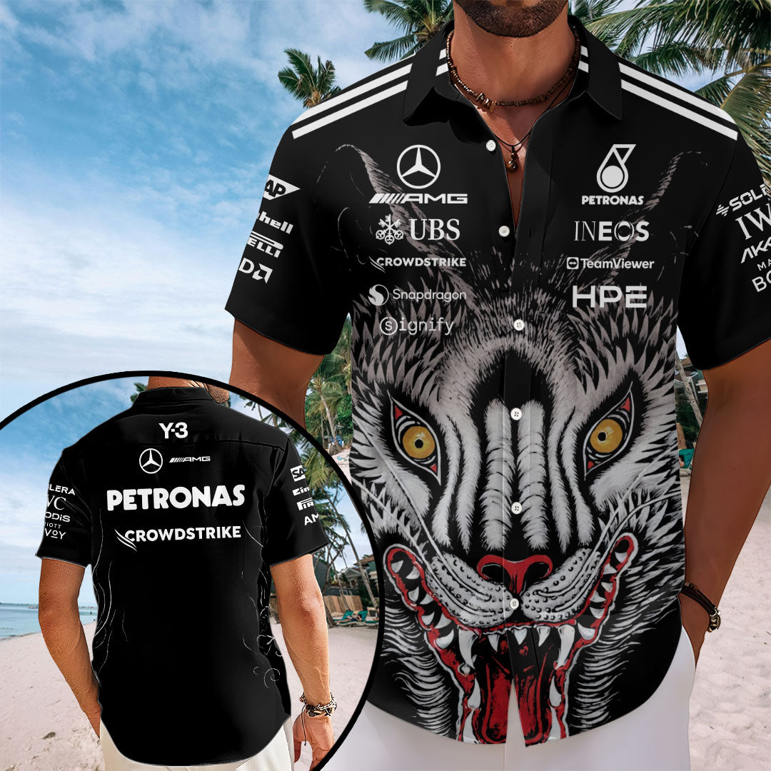 Mercedes AMG Petronas F1 Team x Y-3 Short Sleeve Button-Down Shirt – TANTN23562