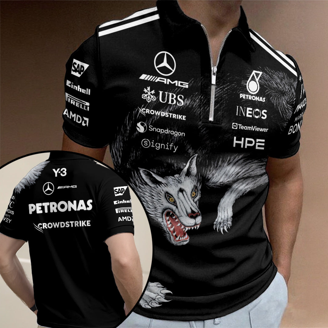 Mercedes AMG Petronas F1 Team x Y-3 Zip Polo Shirt – TANTN23564
