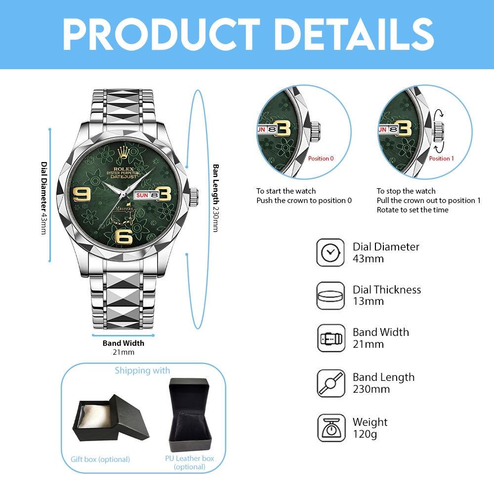 Masters Tournament x Rolex Alloy Luxury Quartz Watch - MAITM14985