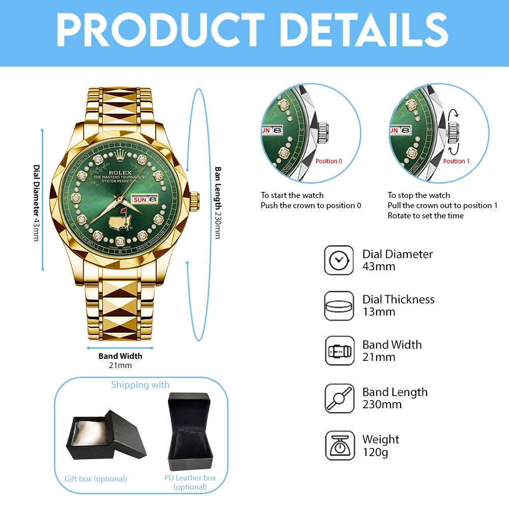 Masters Tournament x Rolex Alloy Luxury Quartz Watch - TMTHU5180
