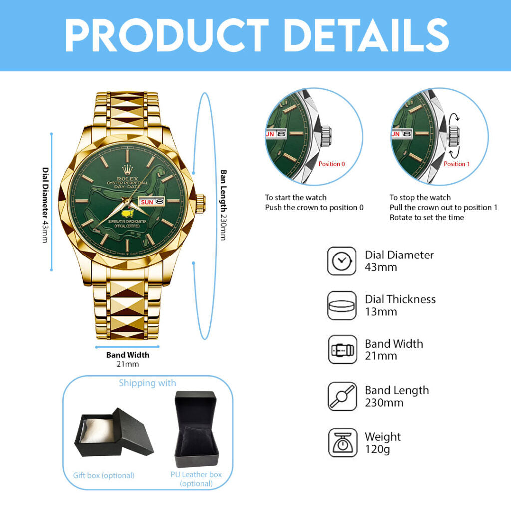 Masters Tournament x Rolex Alloy Luxury Quartz Watch - TMTHU5322