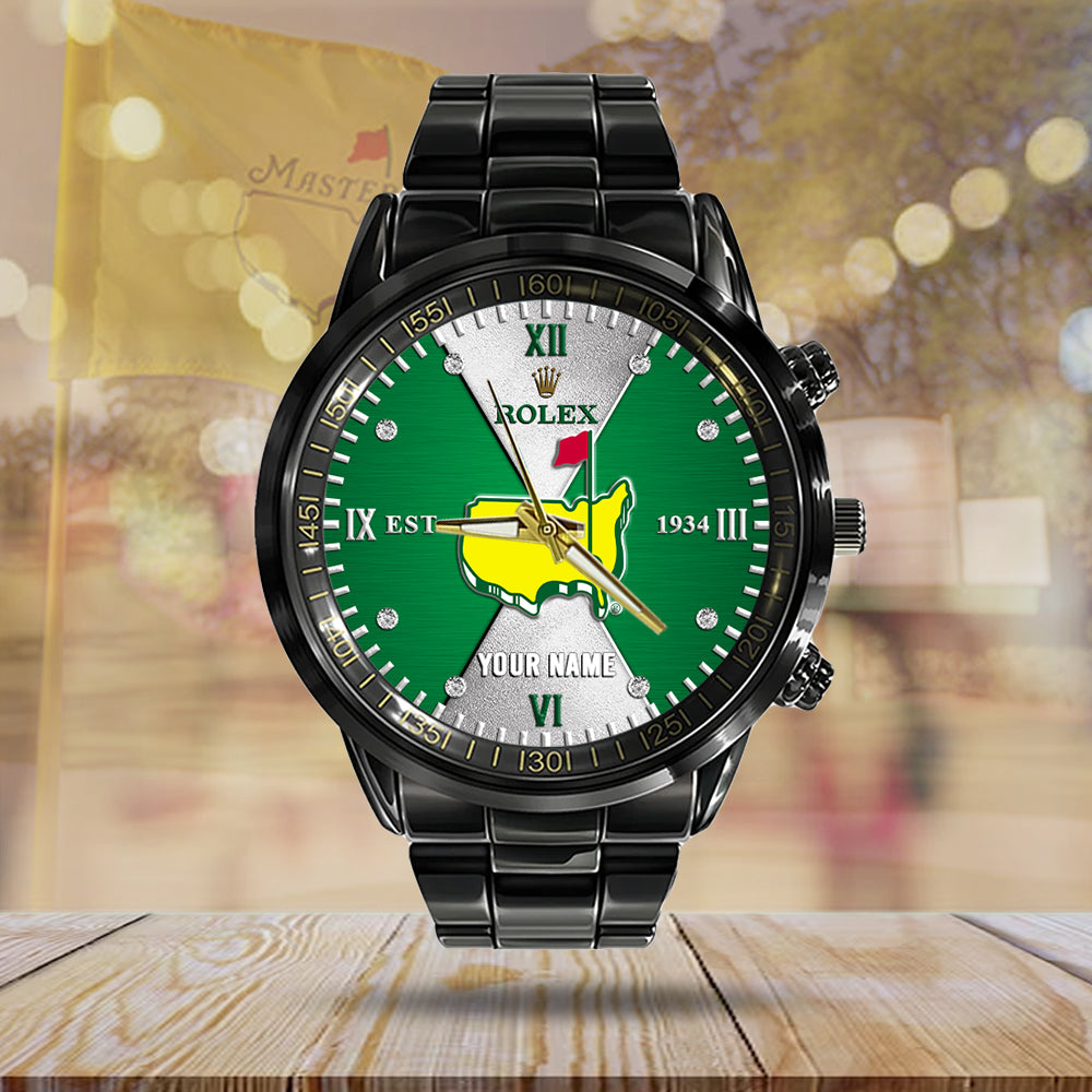 Personalized Masters Tournament x Rolex Black Stainless Steel Watch - MAITM 10535
