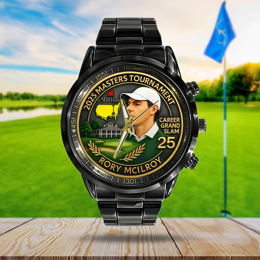 Masters Tournament x Rory McIlroy Black Stainless Steel Watch - MAITM 10740