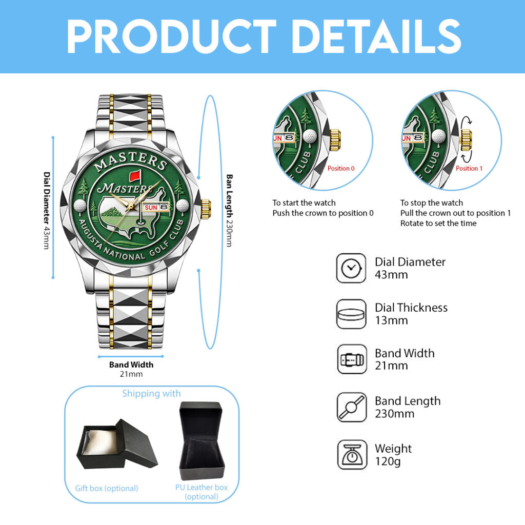 Masters Tournament Alloy Luxury Quartz Watch - HOATT17316