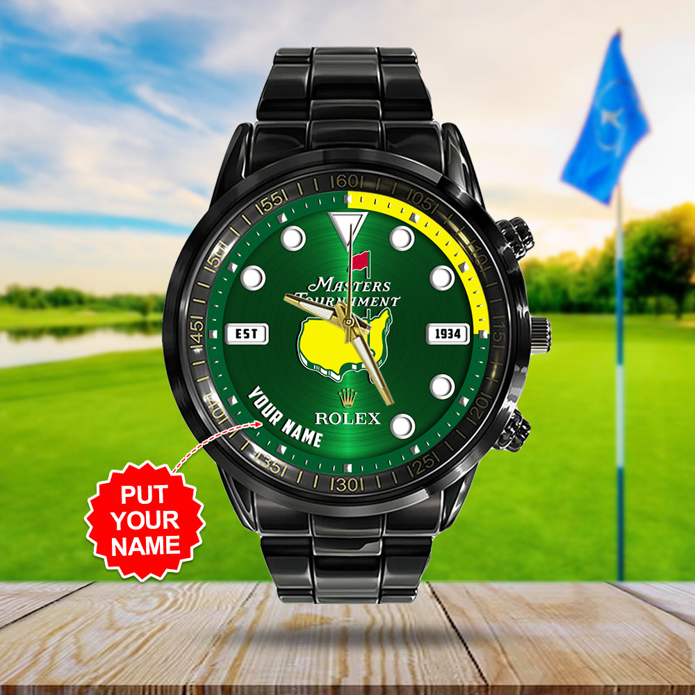 Personalized Masters Tournament x Rolex Black Stainless Steel Watch - MAITM 6312