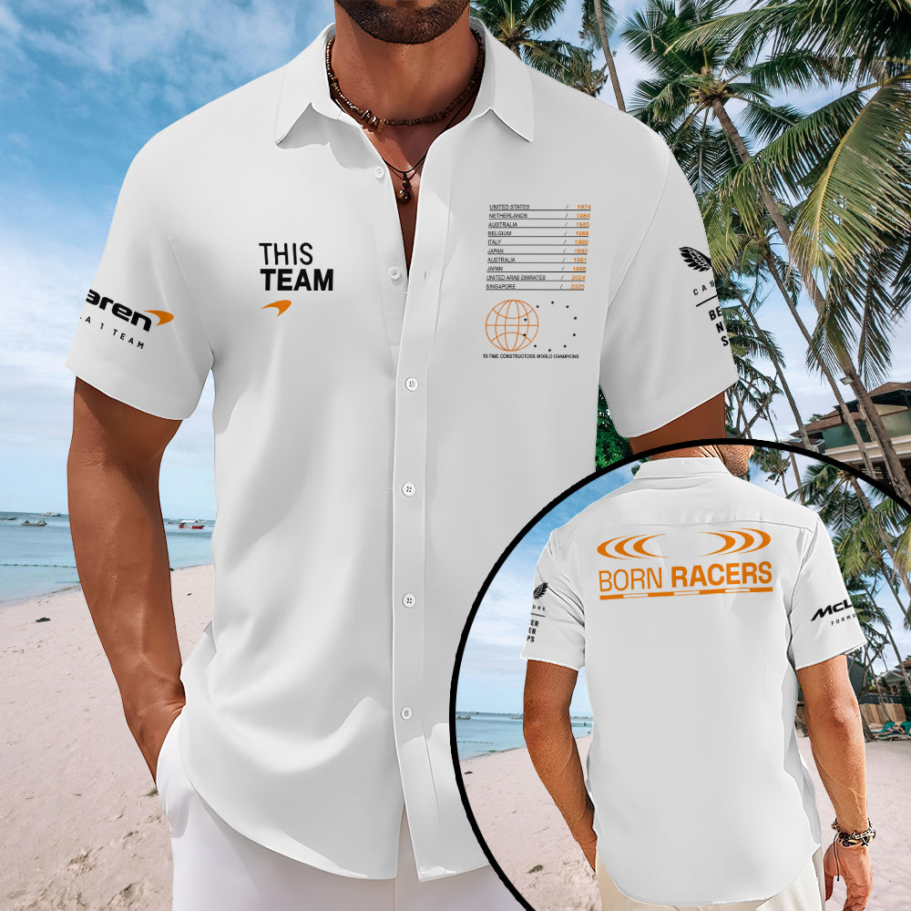 McLaren 2025 Constructor's Champions Short Sleeve Button-Down Shirt – MAITM13290