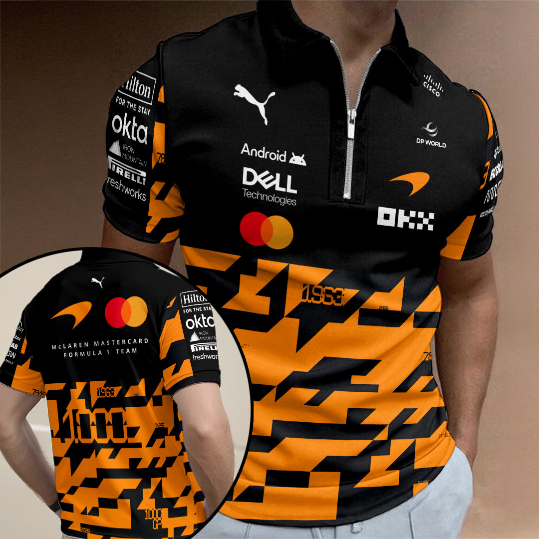 McLaren 2026 Team 1000th GP Zip Polo Shirt – TANTN23954