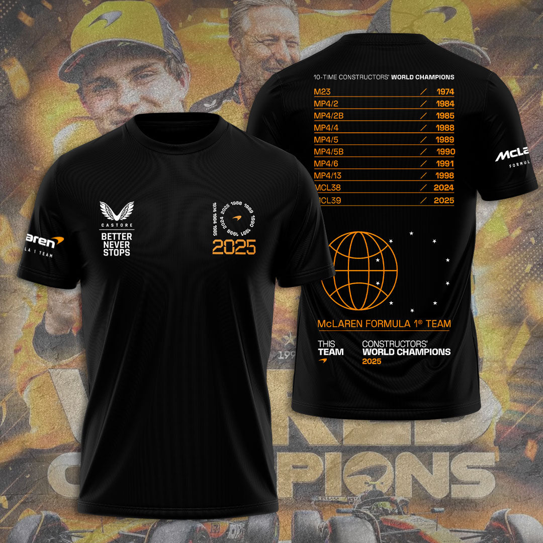 McLaren Formula 1 Team 2025 Constructors' 10 Times 3D Apparel – TANTN17185
