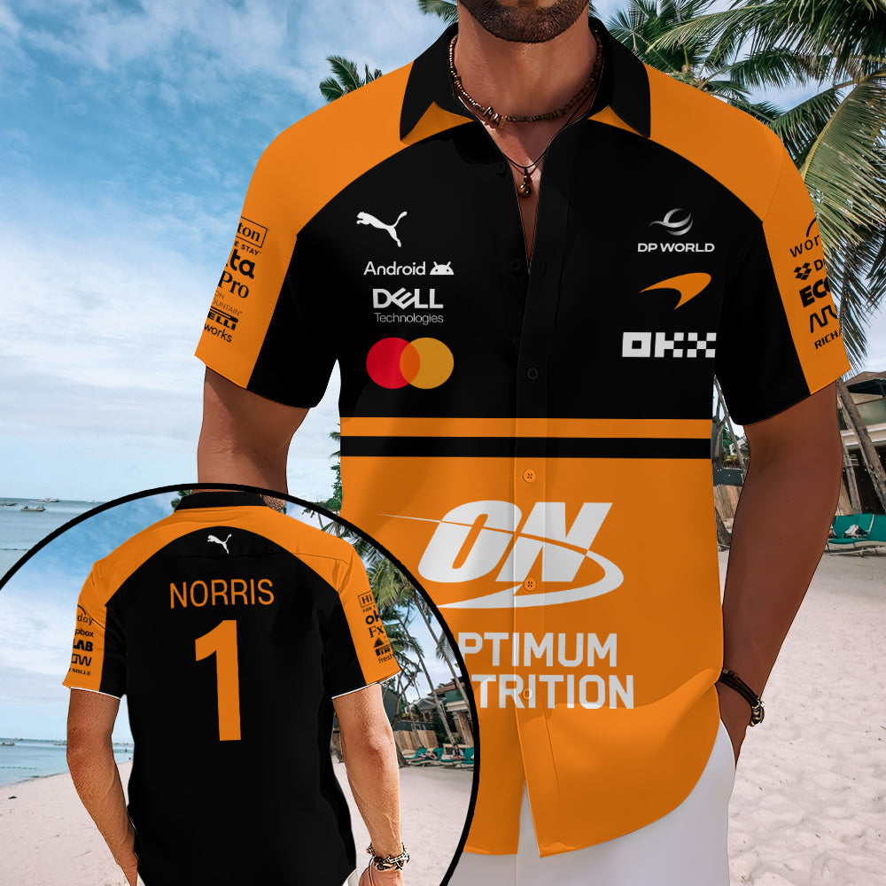 McLaren x Lando Norris 2026 Short Sleeve Button-Down Shirt – MAITM14673