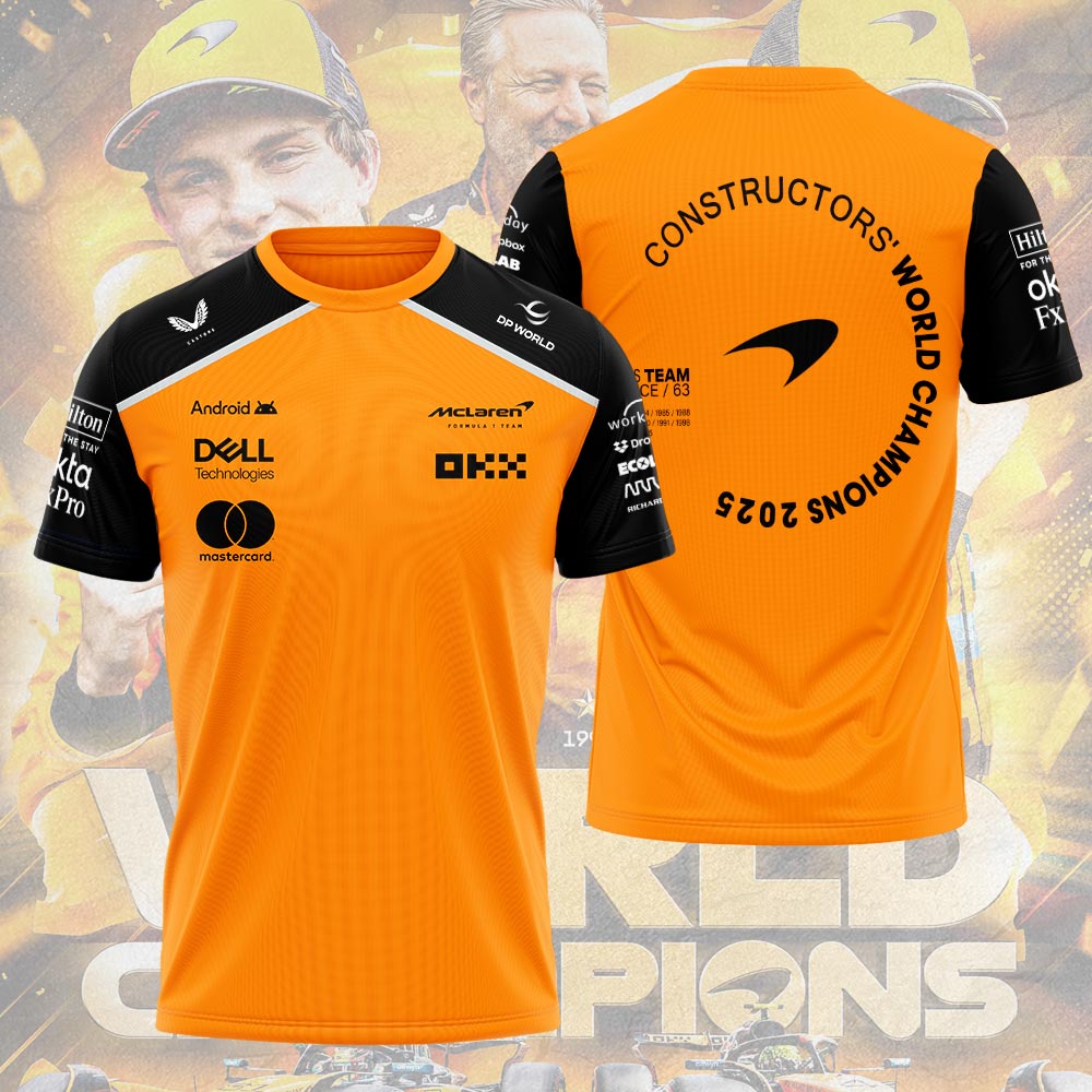 McLaren 2025 Constructors' World Champions 3D Apparel – HOATT13610