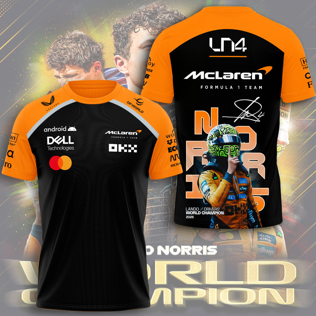 McLaren x Lando Norris World Champions 2025 3D Apparel – TMTHU2534