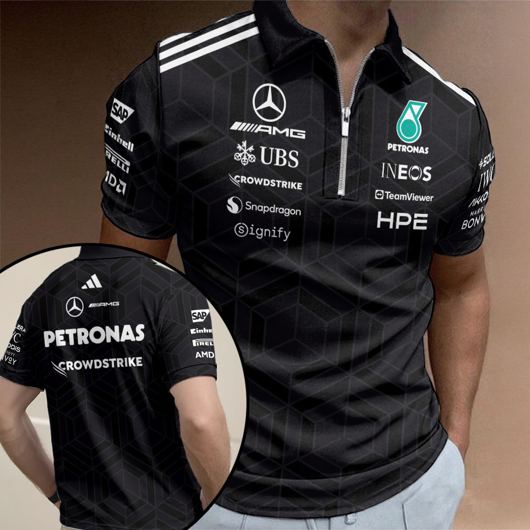 Mercedes AMG Petronas F1 Team 2026 Zip Polo Shirt – TANTN20307