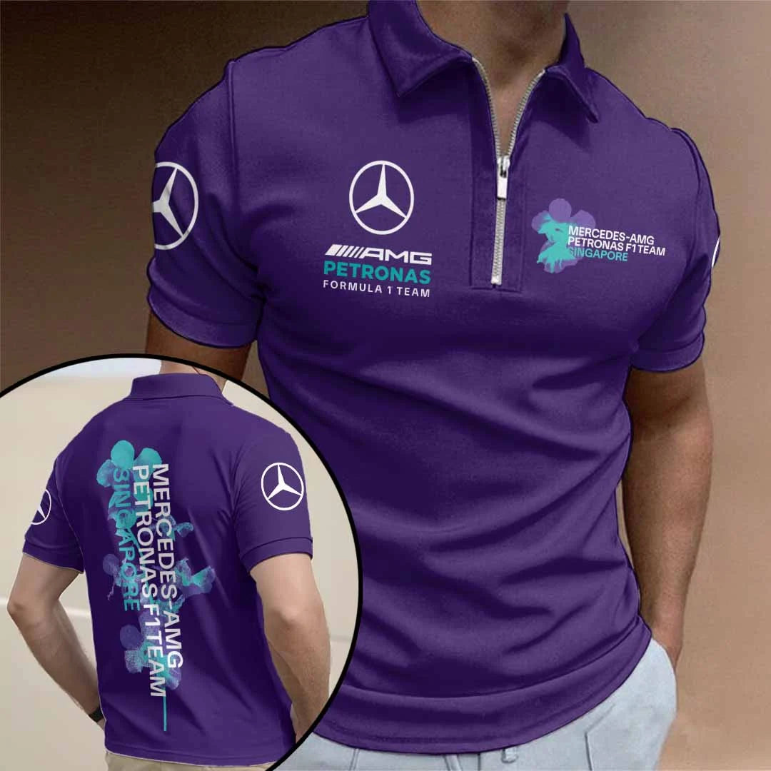 Mercedes AMG Petronas F1 Team Zip Polo Shirt – HOATT20767