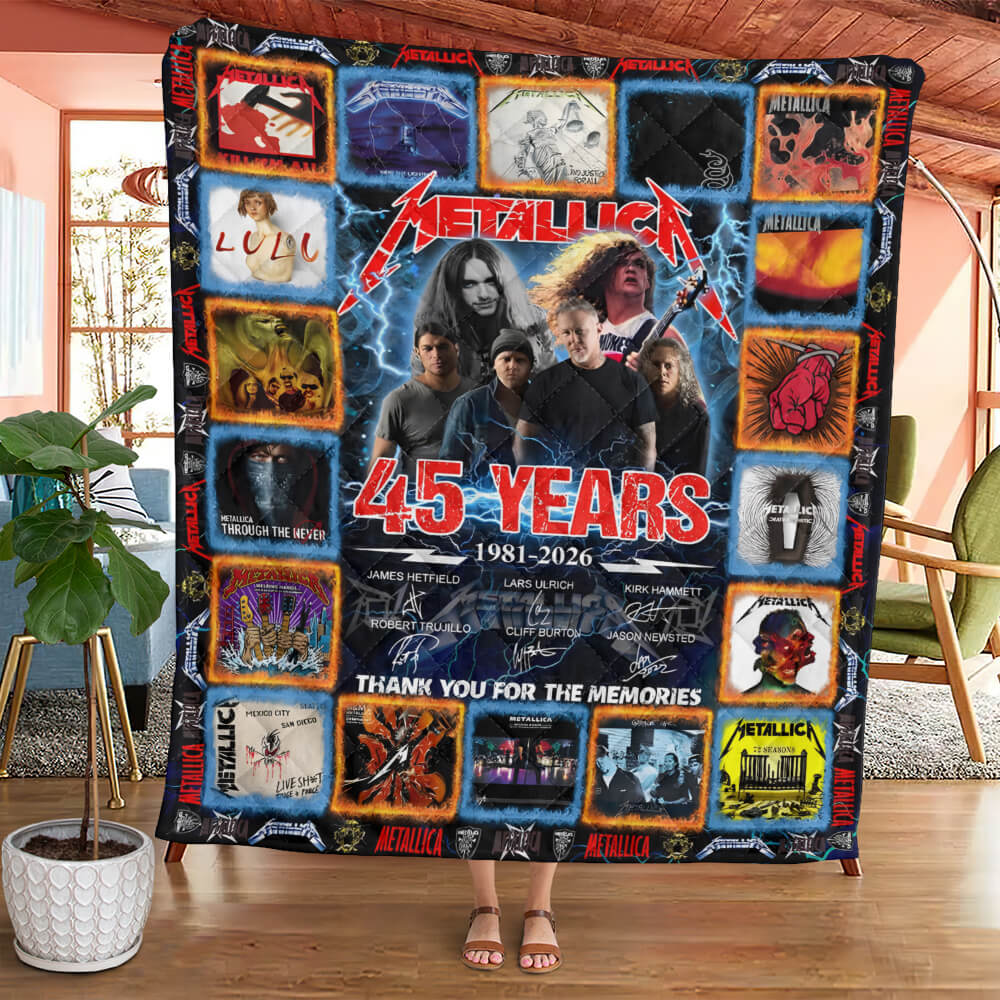 Metallica 45 Years Quilt Blanket - MAITM15065
