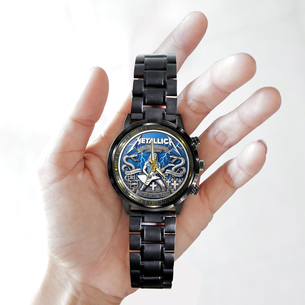 Metallica 45th Anniverssary Black Stainless Steel Watch - MAITM14685