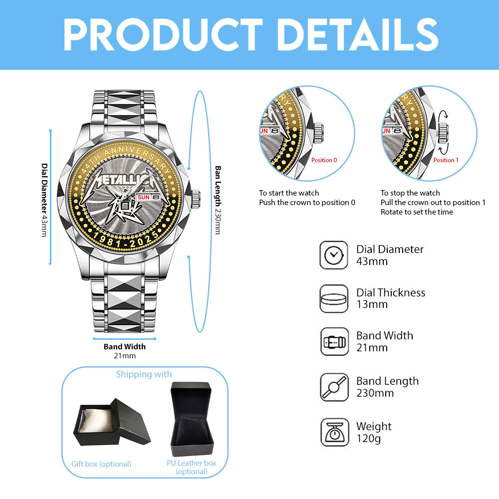 Metallica Alloy Luxury Quartz Watch - MAITM 12099