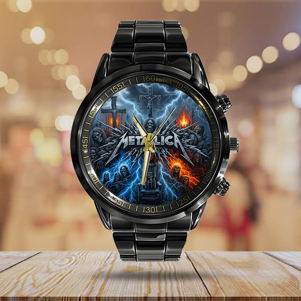 Metallica Black Stainless Steel Watch - MAITM14444
