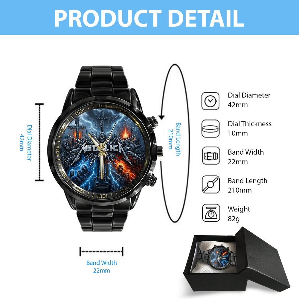Metallica Black Stainless Steel Watch - MAITM14444