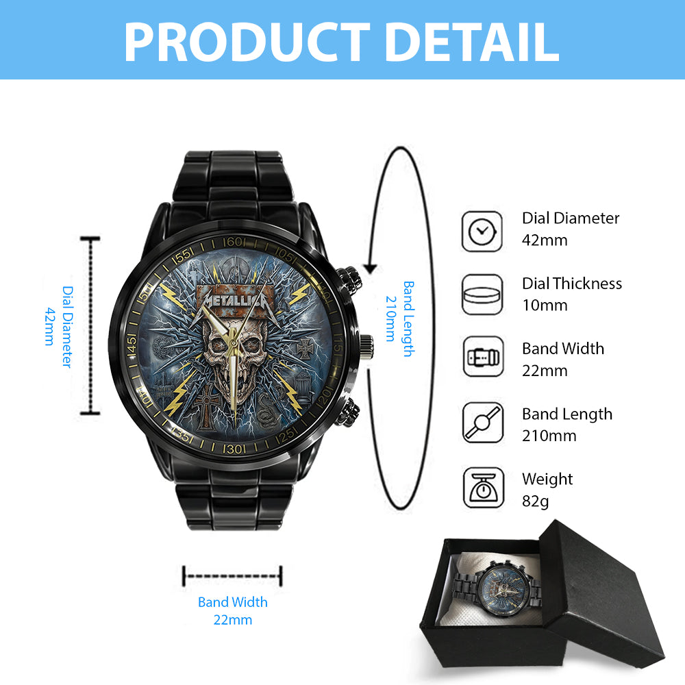 Metallica Black Stainless Steel Watch - MAITM14499