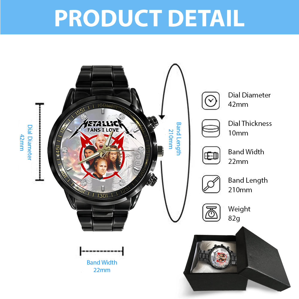 Metallica Black Stainless Steel Watch - GNE NEW240