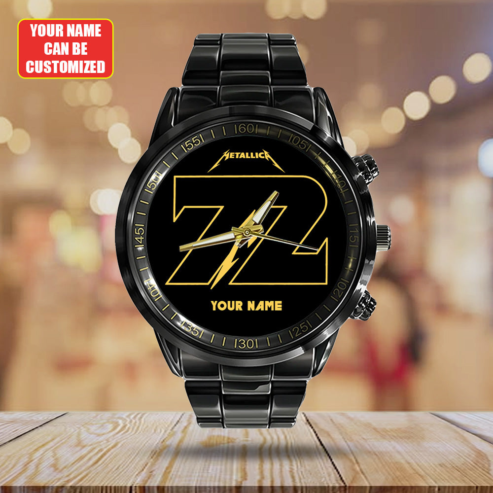 Personalized Metallica Black Stainless Steel Watch - GNE 3716