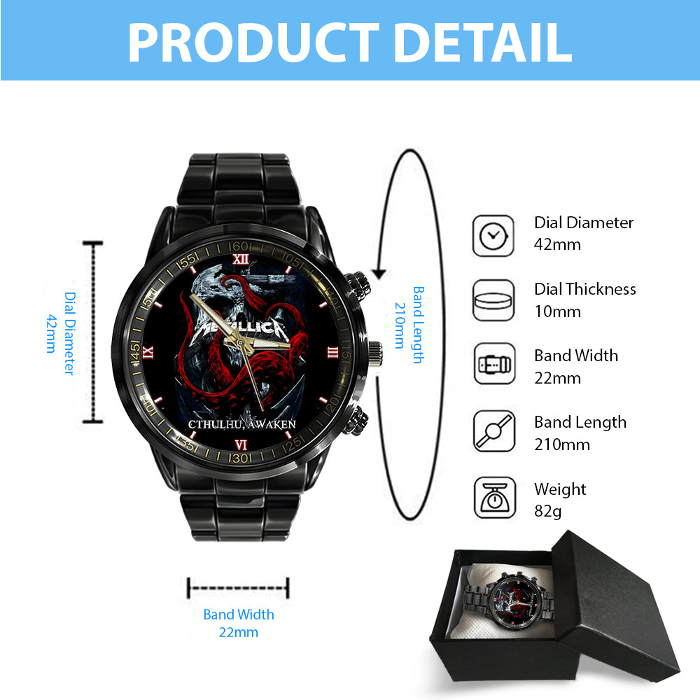 Metallica Black Stainless Steel Watch - GNE NEW214