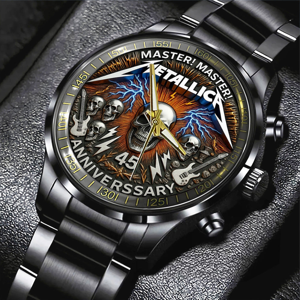 Metallica 45th Anniversary 2026 Black Stainless Steel Watch - TANTN17214