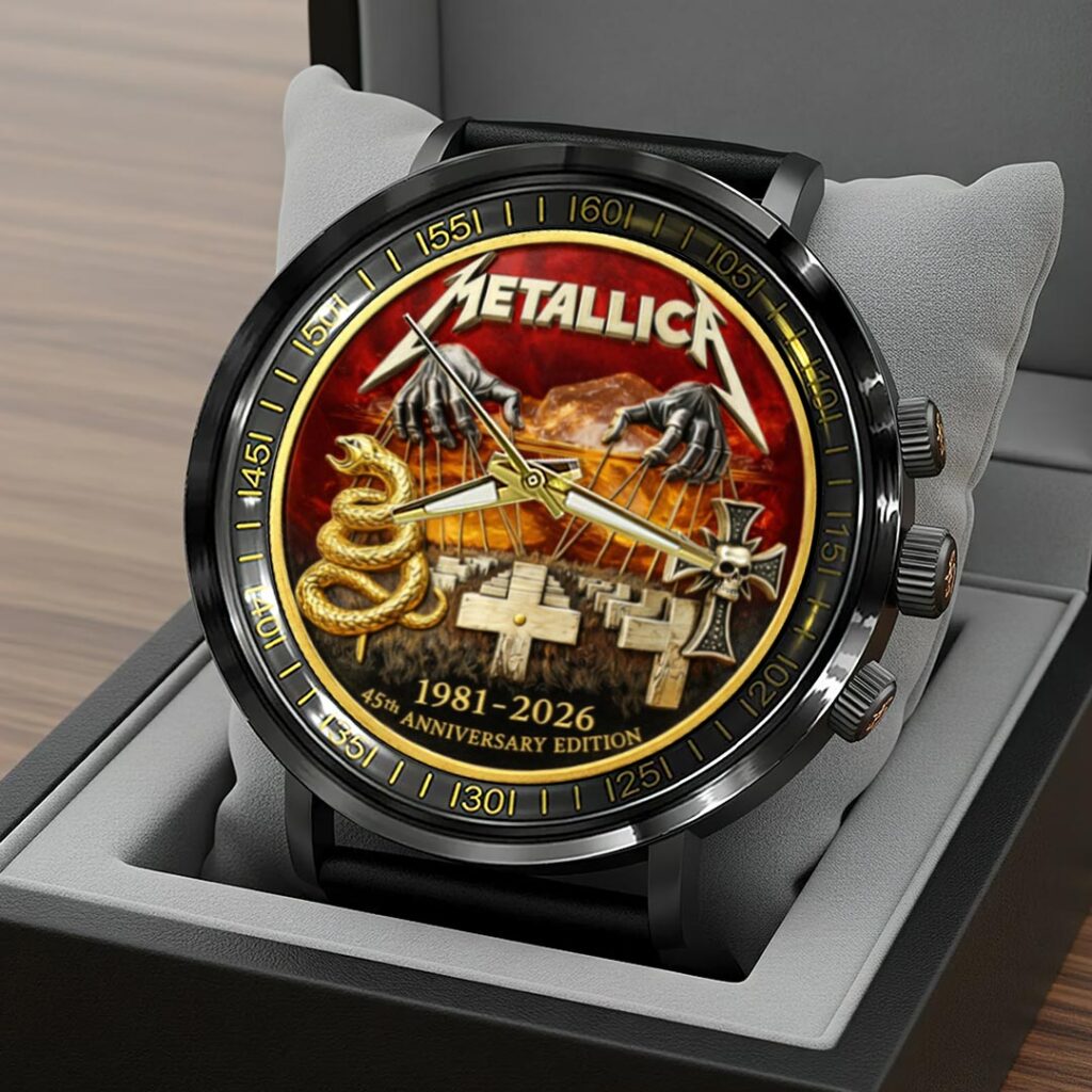 Metallica 45th Anniversary Black Stainless Steel Watch - HOATT16056