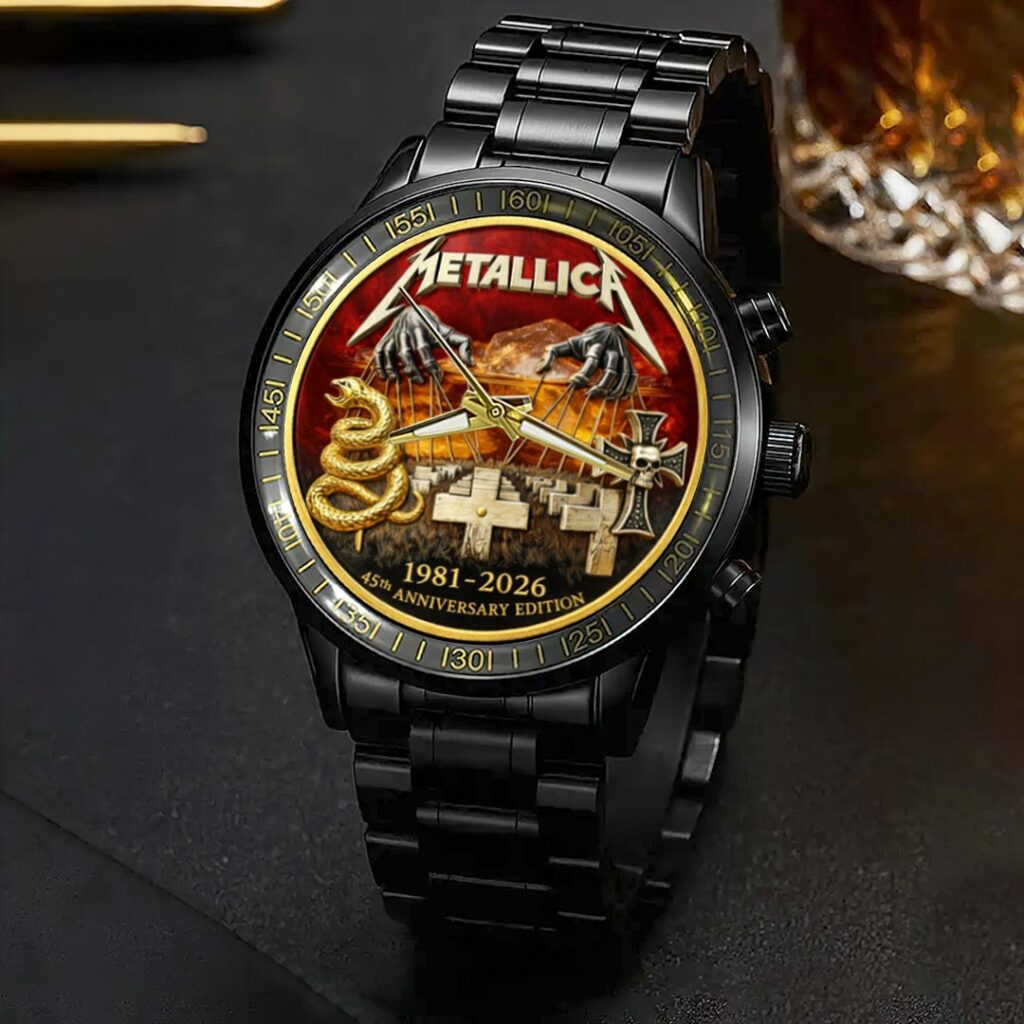 Metallica 45th Anniversary Black Stainless Steel Watch - HOATT16056