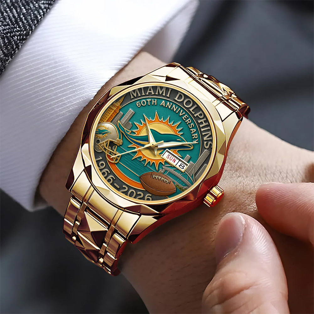 Miami Dolphins Alloy Luxury Quartz Watch - TANTN16804