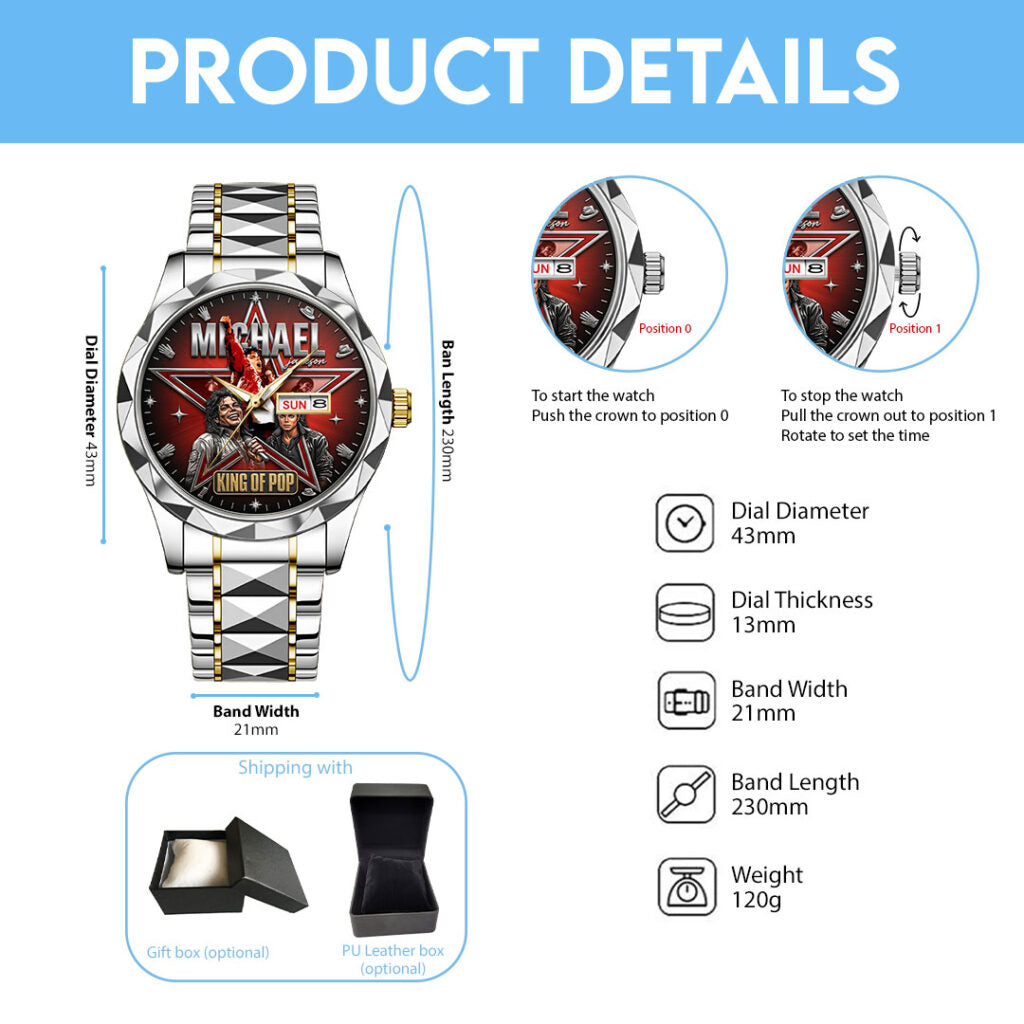 Michael Jackson Alloy Luxury Quartz Watch - TMTHU6480
